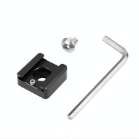 Aluminum Cold Shoe Mount For Microphone Or Flash Light - Black thumbnail