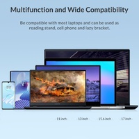 Portable Laptop Stand - Foldable - Black thumbnail