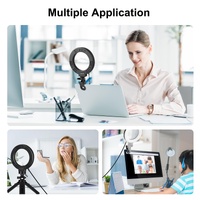 6.2 Dual-colour Ring Light with Usb 3 Modes Monitor Clip - Black thumbnail