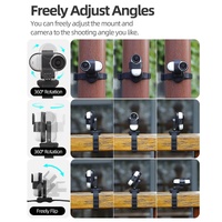 Insta360 Go 3s / Go 3 Sunnylife Camera Strap with Magnetic Mount and Silicone Wristband for Drone and Backpack - Black Stripe thumbnail