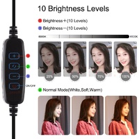 7.9 Dual-colour Led Ring Light with Desktop Mount and Phone Clamp thumbnail
