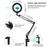 7.9 Ring Light with Usb 3 Modes Dual Colour Phone Clamp thumbnail