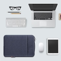 15-16.7 Inch Laptop Sleeve Briefcase With Zipper And Handle - Gray Blue thumbnail