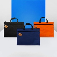 Double Zipper Canvas Storage Bag - Portable and Simple - Black thumbnail