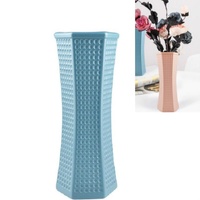 Versatile Plastic Vase for Creative Wet and Dry Flower Arrangements - Blue thumbnail