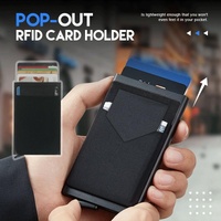 Metal Rfid Card Holder Wallet - Compact Design - Blue thumbnail
