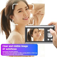 4K Hd Optical Zoom Digital Camera 60Mp Dual Screen Selfie Camera No Memory - Silver thumbnail