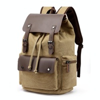 Student Canvas Backpack - Compact and Stylish - Navy thumbnail