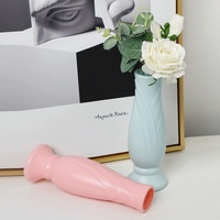 Imitation Porcelain Petal Vase for Drop-proof Home Decor - White thumbnail