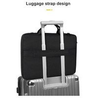 15.6 Inch Detachable Shoulder Laptop Bag - Thickened Polyester - Silver Gray thumbnail