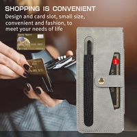 Shockproof Foldable Leather Case with Stylus for Samsung Galaxy z Fold 4 / 5g - Grey thumbnail