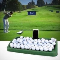 Black Character Pattern Golf Service Box with Phone Stand - 100 Balls - Green Pgm thumbnail
