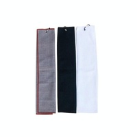 Club Cleaning Brush & Hook Towel Golf Set - Compact & Convenient - Black thumbnail