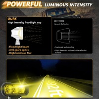 40W 9V - 30V 5 Inch Waterproof 3 - Eye Headlight - Floodlight Yellow Light thumbnail
