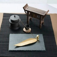 Large Sandalwood Incense Sticks with Leaf Ornaments - Bronze thumbnail