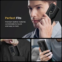 Embossed Folding Case for Samsung Galaxy z Fold 4 - Blue thumbnail