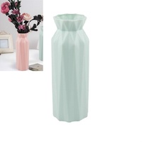 2-pack Plastic Round Vases - Simple Anti-fall Home Decor Ornaments - White thumbnail