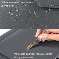 Waterproof Elastic Button Laptop Handbag - Pu Material - Rose Pink - 15.4/16 Inch thumbnail