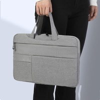 15.6 Inch Waterproof Laptop Handbag in Oxford Cloth - Navy Blue thumbnail