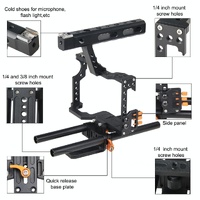 Video Camera Cage Stabilizer For Panasonic Lumix Dmc-Gh4 / Sony A7 Series - Orange thumbnail