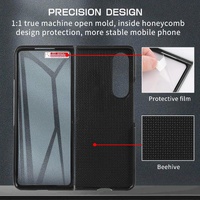 Leather Folding Phone Case for Samsung Galaxy z Fold 4 - Blue thumbnail