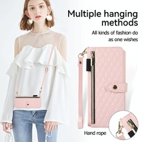 Foldable Diamond Lattice Phone Case for Samsung Galaxy z Fold 4 - Pink thumbnail