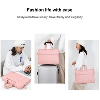 14 Inch Inner Bag with Shoulder Strap for Handbag or Laptop - Dark Grey thumbnail