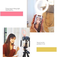 Xj18 Live Self-timer Led Fill Light - Perfect for Live Streaming - Pink thumbnail