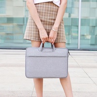 Waterproof Laptop Handbag - Large Capacity Shock-absorbing - Fits 14.1-15.4 Inches - Rose Pink thumbnail