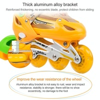 Adjustable Kids Roller Skates Set - Single Flash Wheels - Size s - Pink thumbnail