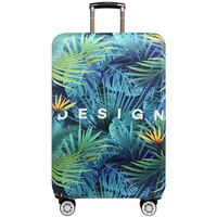 Stretchy Luggage Dust Cover - Durable & Protective - Size l - Sword Leaf Forest - Xl thumbnail