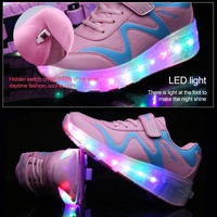 Rechargeable Led Roller Skates - Pink Size 30 thumbnail