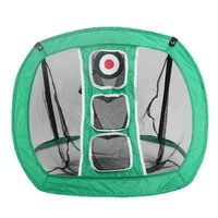 Foldable Square Golf Net for Indoor Practice - Black Red Net thumbnail