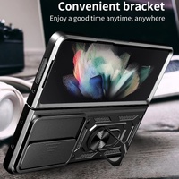 Samsung Galaxy z Fold 4 Tpu Pc Case with Sliding Camera Cover - Black thumbnail