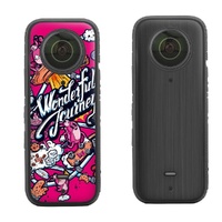 Protective Film Stickers for Dji Insta360 X3 Panoramic Camera - Hip -Hop + Carbon Pattern Black thumbnail