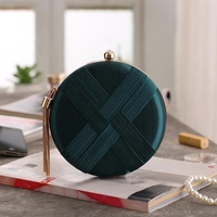 Silk Handbag for Fashion Banquets and Parties - Green thumbnail