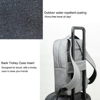 15 Inch Waterproof Laptop Handbag - Dark Gray Polyester thumbnail