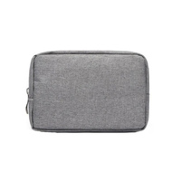Versatile Headphone Charger & Data Cable Storage Bag - 17 x 11.5 x 5.5cm - Grey thumbnail