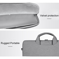 Hidden Portable One-shoulder Handbag for 14.1 Laptops - Waterproof Oxford Cloth - Light Grey thumbnail