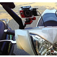Universal Rearview Mirror Mount for Action Cameras - Blue thumbnail