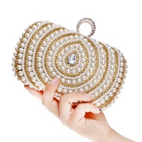 Stylish Pearl Handbag for Fashion Banquets and Parties - Blue thumbnail