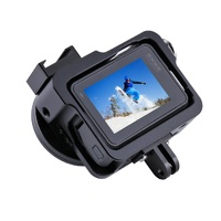 Aluminum Protective Cage with Uv Lens for Gopro Hero 2018 / 7 / 6 / 5 - 52mm - Red thumbnail