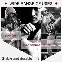 Thickened Leg Guards For Freestyle Grappling Thai Boxing And Taekwondo - Red thumbnail