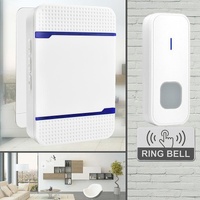 Wireless Waterproof Doorbell Receiver - 110Db Low Power 300M Range 53 Music Options Night Light - White thumbnail