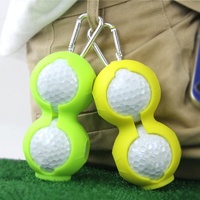2-pack Golf Silicone Double-ball Protection Sleeves - Yellow thumbnail