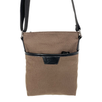 FIB Byron Canvas Sling Bag Shoulder Travel Cross Body - Brown thumbnail
