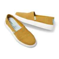 TOMS Womens Canvas Slip On Shoes Sneakers Flats Alpargata Espadrilles - Mustard - US 7 thumbnail