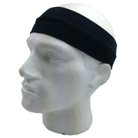 2pc Set Plain Headband Elastic Stretch Sports Yoga Hair Band Unisex Wide Wrap thumbnail