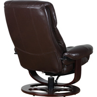 Julio Faux Leather Premium Reclining Lounge Arm Chair w/ Ottoman Swivel Sofa thumbnail