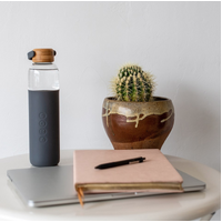 Soma Eco Bamboo Glass Water Bottle Grey 740ml BPA Free thumbnail